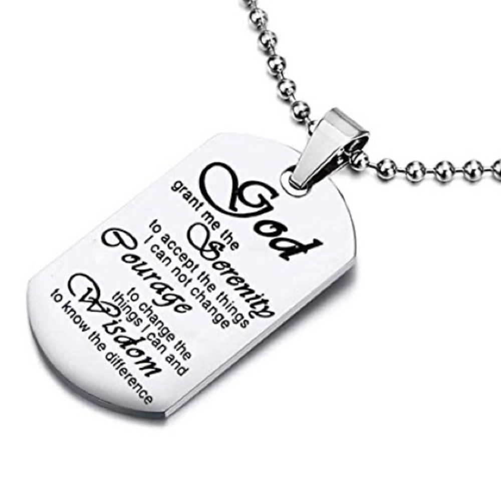 Dog Tag Keyring Necklace.
